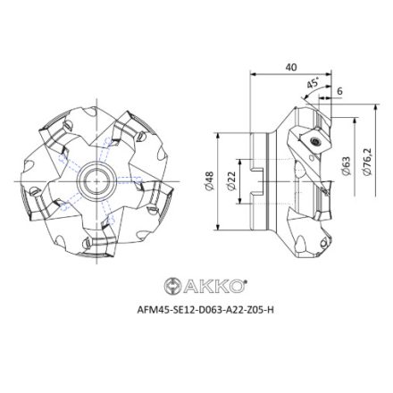 AFM45-SE12-D063-A22-Z05-H Maró Fej