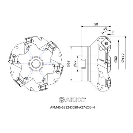 AFM45-SE12-D080-A27-Z06-H Maró Fej