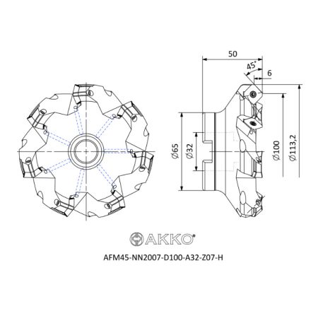 AFM45-SE12-D125-B40-Z08-H Maró Fej