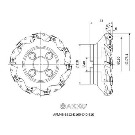 AFM45-SE12-D160-C40-Z10 Maró Fej