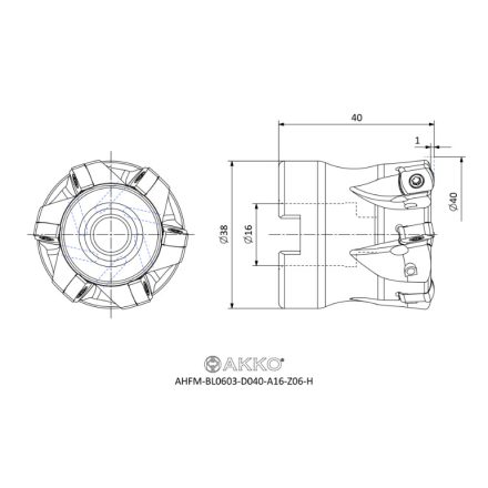 AHFM-BL0603-D040-A16-Z06-H Maró Fej