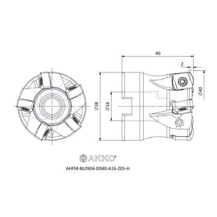 AHFM-BL0904-D040-A16-Z05-H Maró Fej