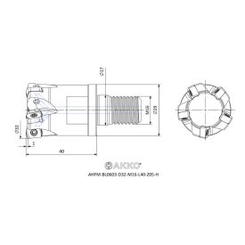 AHFM-BL0603-D032-M16-L40-Z05-H Maró Fej