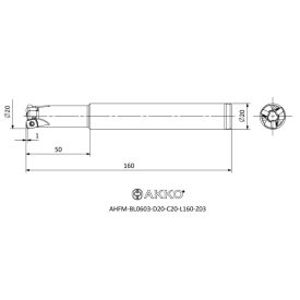 AHFM-BL0603-D020-C20-L130-Z03 Maró Szár